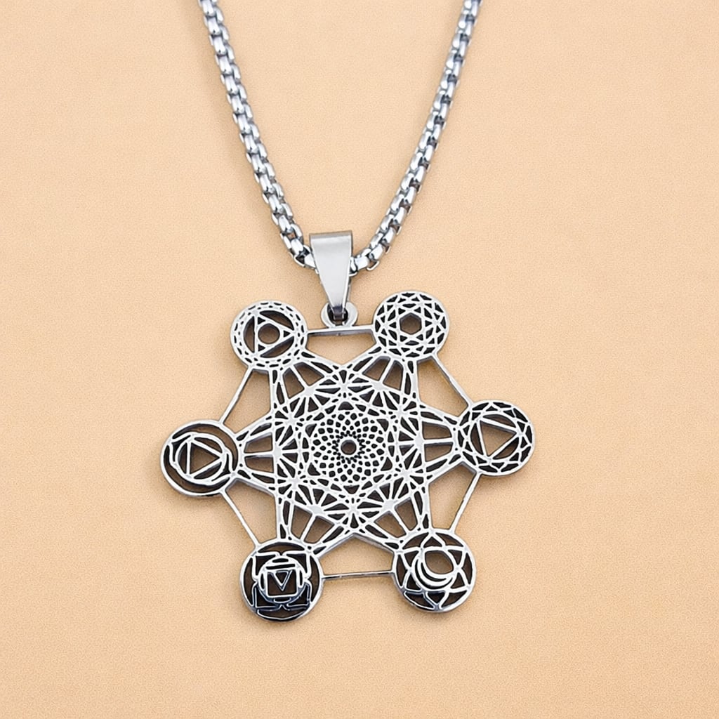 Collier Cube de Métatron – Protection, Harmonie & Géométrie Sacrée