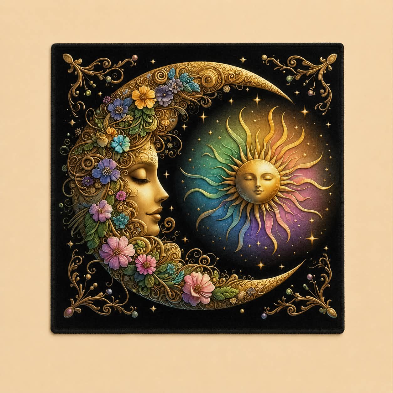 Nappe de Tarot Soleil & Lune –