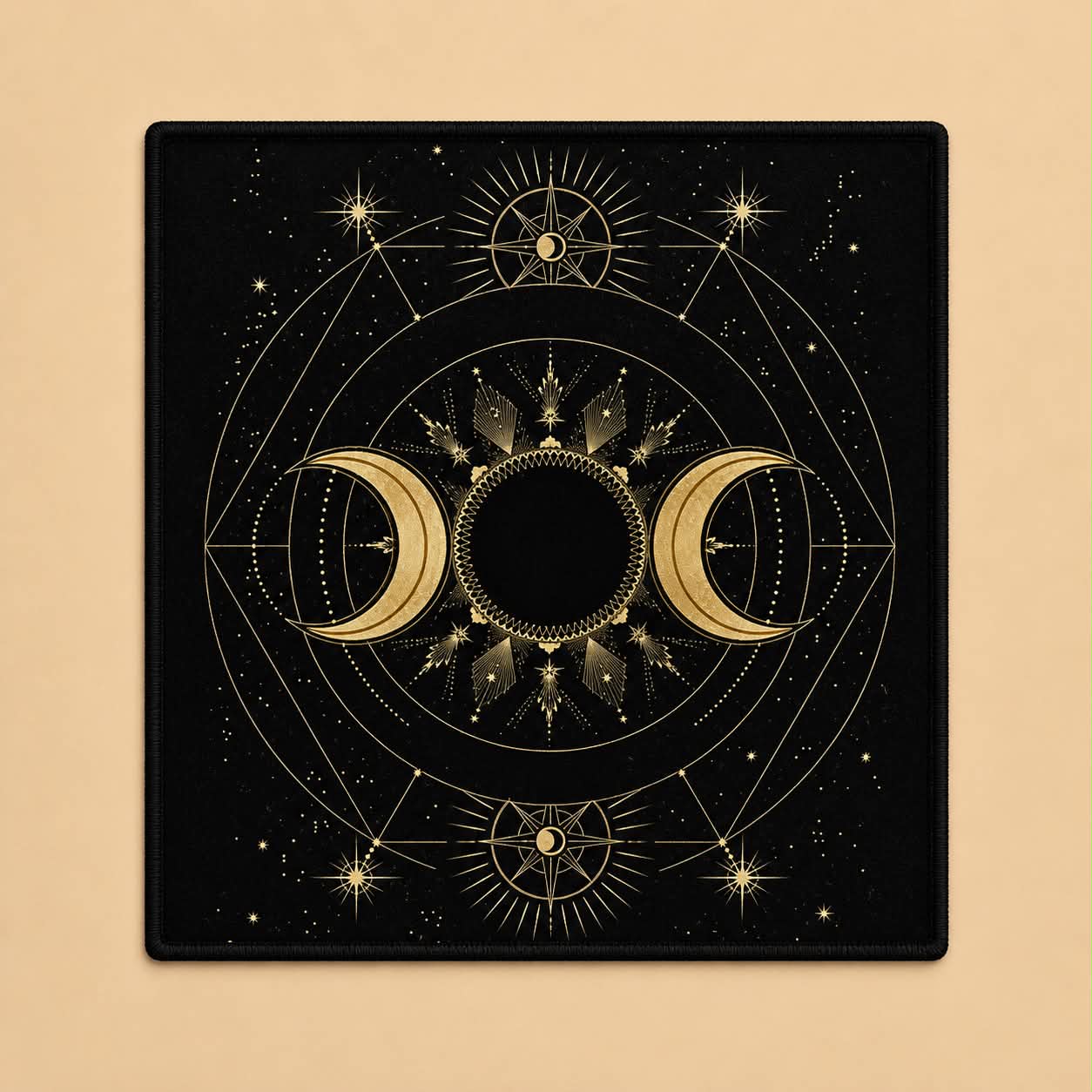 Nappe de Tarot Lune & Géométrie Sacrée