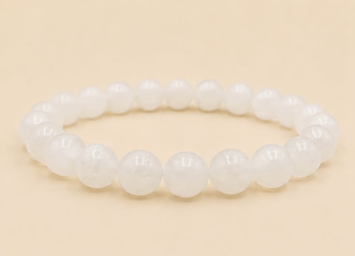 Bracelet en quartz laiteux